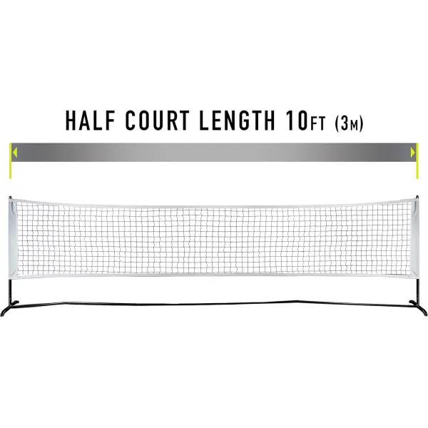 Franklin Sports Half Court Size Pickleball Net by Franklin Pickleball  Includes 10ft Net 2 Paddles and 2 X40 USA Pickleball Approved PickleballsBlack2 Paddle  2 Ball Set