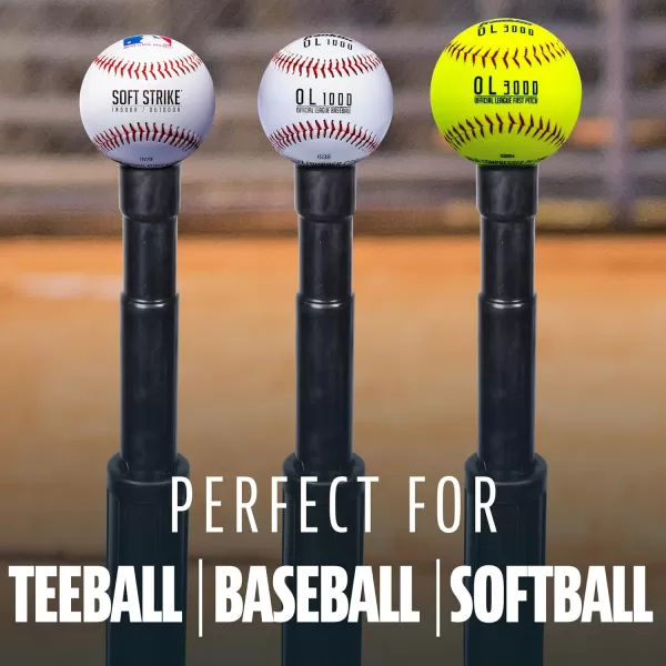 Franklin Sports HittingBatting Tee Stand for Baseball Teeball and Softball Practice  Adjustable  Heavy Duty