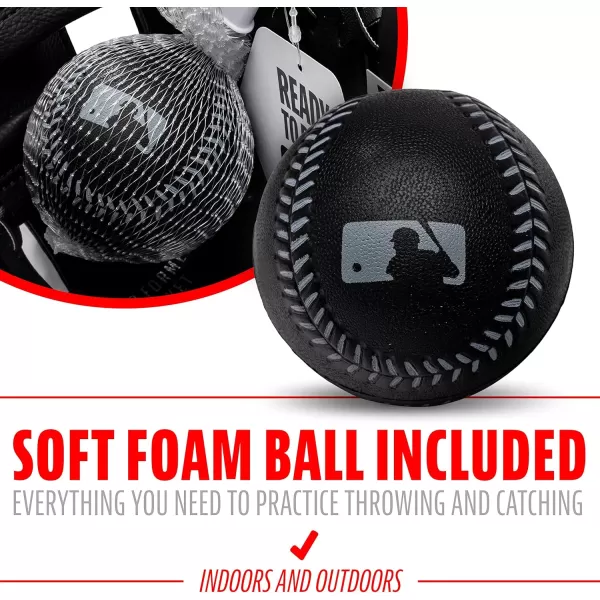 Franklin Sports Kids Baseball Gloves  RTP Youth Teeball Glove  Ball Set  Boys  Girls Teeball Mitt Set  Kids  Toddlers  95quotBlackSilver