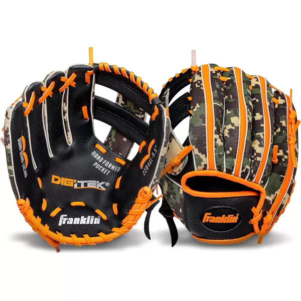 Franklin Sports Kids Baseball Gloves  RTP Youth Teeball Glove  Ball Set  Boys  Girls Teeball Mitt Set  Kids  Toddlers  95quotOrange