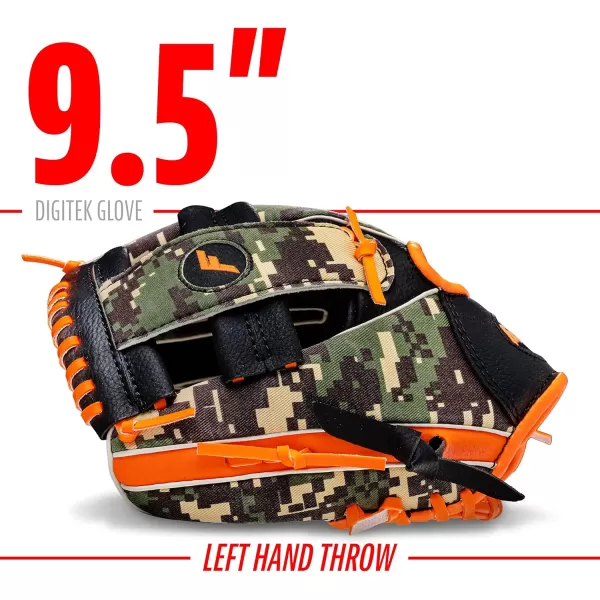 Franklin Sports Kids Baseball Gloves  RTP Youth Teeball Glove  Ball Set  Boys  Girls Teeball Mitt Set  Kids  Toddlers  95quotOrange