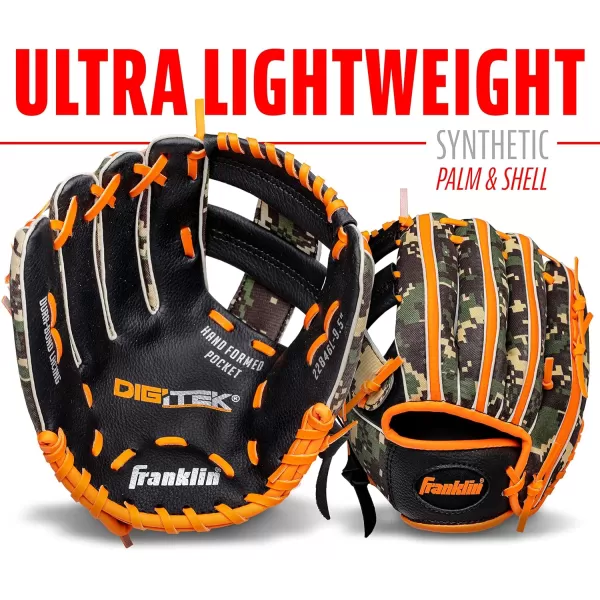 Franklin Sports Kids Baseball Gloves  RTP Youth Teeball Glove  Ball Set  Boys  Girls Teeball Mitt Set  Kids  Toddlers  95quotOrange