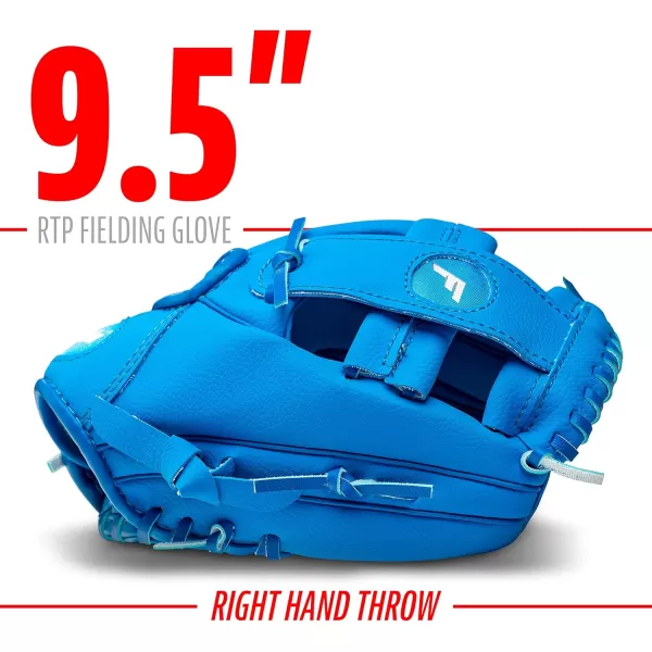 Franklin Sports Kids Baseball Gloves  RTP Youth Teeball Glove  Ball Set  Boys  Girls Teeball Mitt Set  Kids  Toddlers  95quotRoyal