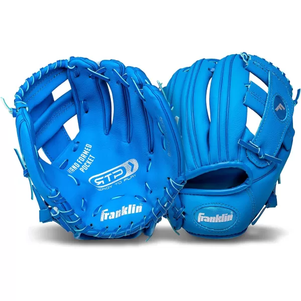 Franklin Sports Kids Baseball Gloves  RTP Youth Teeball Glove  Ball Set  Boys  Girls Teeball Mitt Set  Kids  Toddlers  95quotRoyal