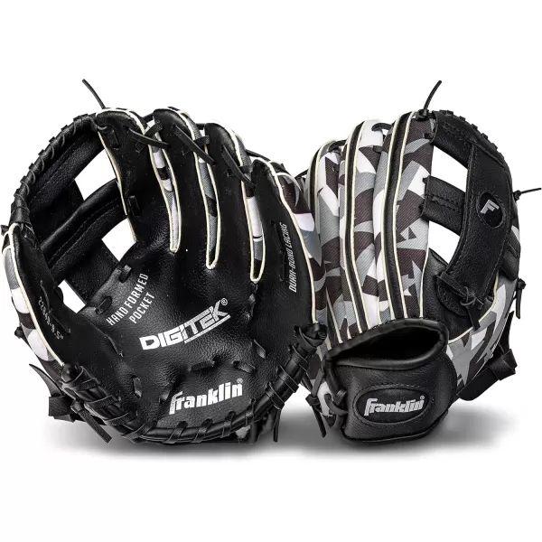 Franklin Sports Kids Baseball  Tball Glove  RTP Youth Baseball Glove  Boys  Girls Teeball Youth Baseball GloveBlackWhite