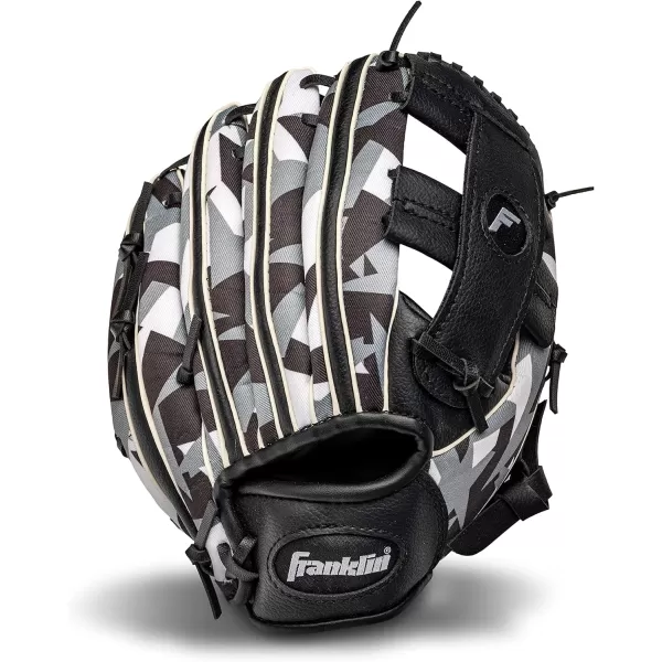 Franklin Sports Kids Baseball  Tball Glove  RTP Youth Baseball Glove  Boys  Girls Teeball Youth Baseball GloveBlackWhite