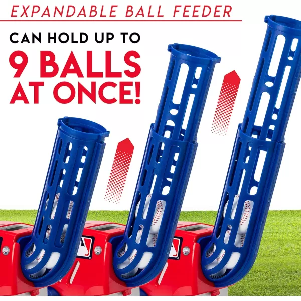 Franklin Sports Kids Pitching Machine  Plastic Baseball Pitching Machine for Kids Batting Practice  MLB Power Pitcher with Adjustable SpeedsPitching Machine