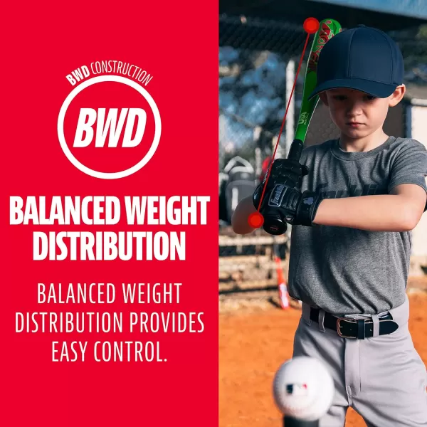 Franklin Sports Kids Teeball Bats  Venom  Barracuda Aluminum  Composite Teeball Bats  USA Baseball Certified Boys  Girls Bats for Kids  Youth Metal Bats  Drop 10 to 13 Teeball BatsGreen 214 Barrel