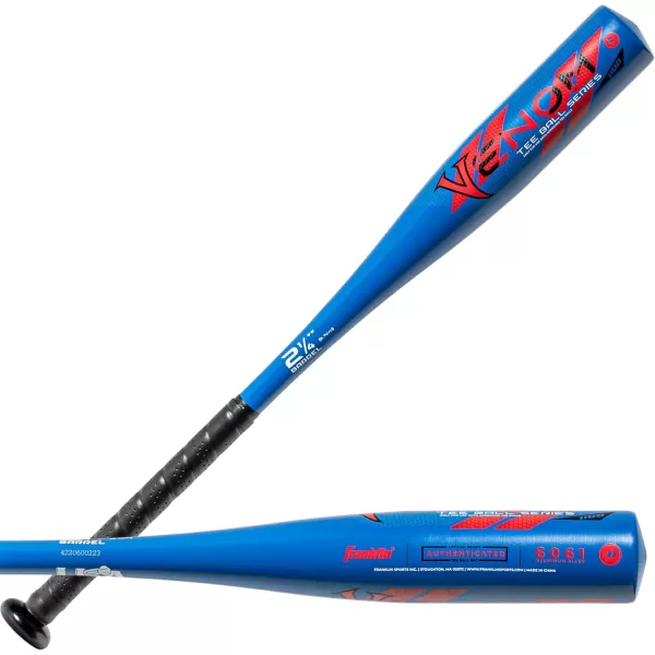Franklin Sports Kids Teeball Bats  Venom  Barracuda Aluminum  Composite Teeball Bats  USA Baseball Certified Boys  Girls Bats for Kids  Youth Metal Bats  Drop 10 to 13 Teeball BatsRed  Black  214 Barrel