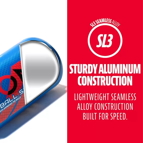 Franklin Sports Kids Teeball Bats  Venom  Barracuda Aluminum  Composite Teeball Bats  USA Baseball Certified Boys  Girls Bats for Kids  Youth Metal Bats  Drop 10 to 13 Teeball BatsBlue 214 Barrel
