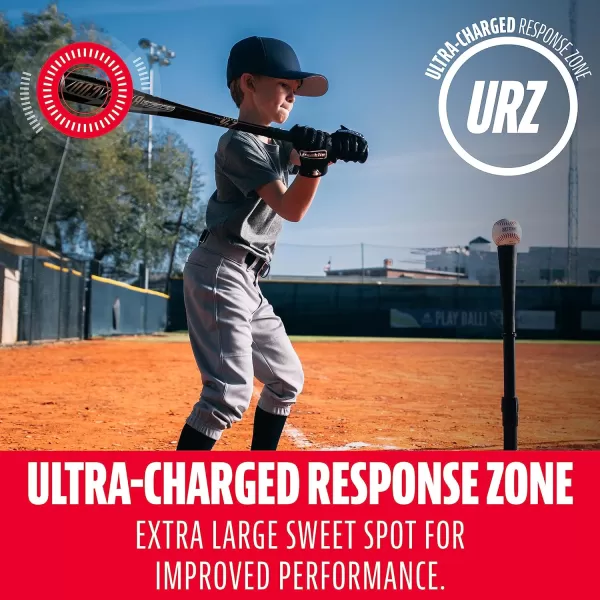 Franklin Sports Kids Teeball Bats  Venom  Barracuda Aluminum  Composite Teeball Bats  USA Baseball Certified Boys  Girls Bats for Kids  Youth Metal Bats  Drop 10 to 13 Teeball BatsBlack 258 Barrel