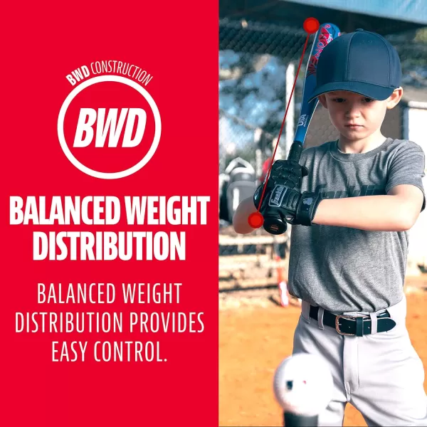 Franklin Sports Kids Teeball Bats  Venom  Barracuda Aluminum  Composite Teeball Bats  USA Baseball Certified Boys  Girls Bats for Kids  Youth Metal Bats  Drop 10 to 13 Teeball BatsBlue 214 Barrel