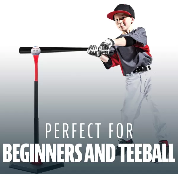 Franklin Sports Kids Teeball Batting Tee  Youth Baseball Tee Stand  Adjustable  Portable Hitting Practice Tee  MLB Spring Swing