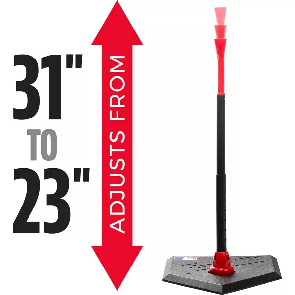 Franklin Sports Kids Teeball Batting Tee  Youth Baseball Tee Stand  Adjustable  Portable Hitting Practice Tee  MLB Spring Swing