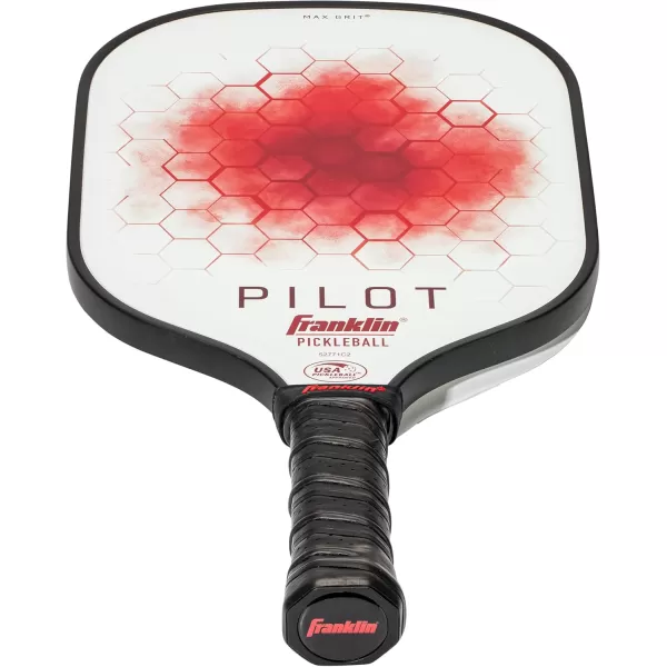 Franklin Sports Pickleball Paddle  Pilot Polypropylene Core Pickleball Racket  Official USA Pickleball USAPA Approved Pickleball Paddle  Lightweight Pro Racket  10mm Thick CoreRed