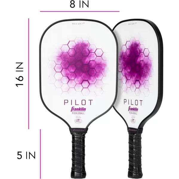 Franklin Sports Pickleball Paddle  Pilot Polypropylene Core Pickleball Racket  Official USA Pickleball USAPA Approved Pickleball Paddle  Lightweight Pro Racket  10mm Thick CorePurple