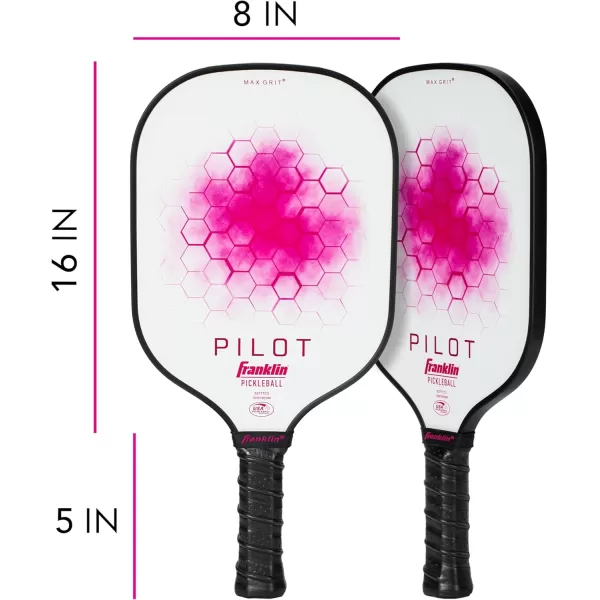 Franklin Sports Pickleball Paddle  Pilot Polypropylene Core Pickleball Racket  Official USA Pickleball USAPA Approved Pickleball Paddle  Lightweight Pro Racket  10mm Thick CorePink