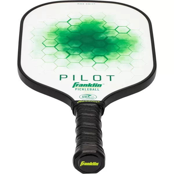 Franklin Sports Pickleball Paddle  Pilot Polypropylene Core Pickleball Racket  Official USA Pickleball USAPA Approved Pickleball Paddle  Lightweight Pro Racket  10mm Thick CoreGreen