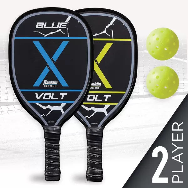 Franklin Sports Pickleball Paddle and Ball Set  Wooden Pickleball Rackets  Pickleballs  2 Players  USA Pickleball USAPA Approved
