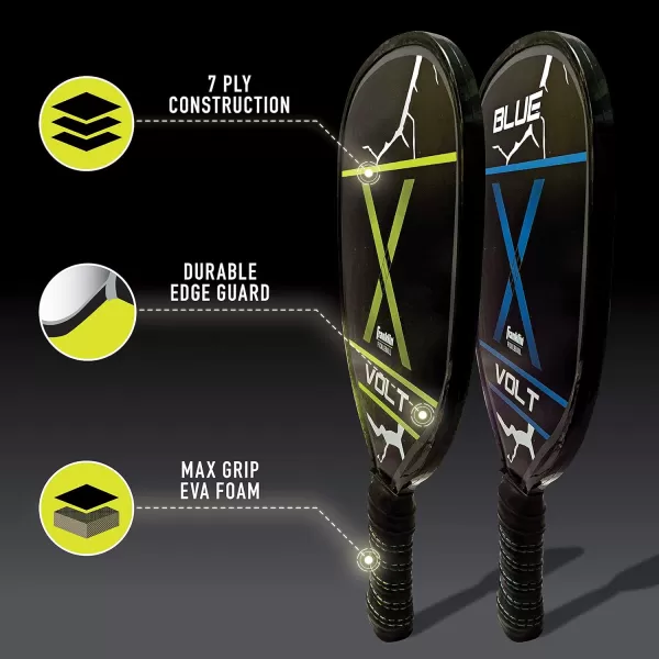 Franklin Sports Pickleball Paddle and Ball Set  Wooden Pickleball Rackets  Pickleballs  2 Players  USA Pickleball USAPA Approved