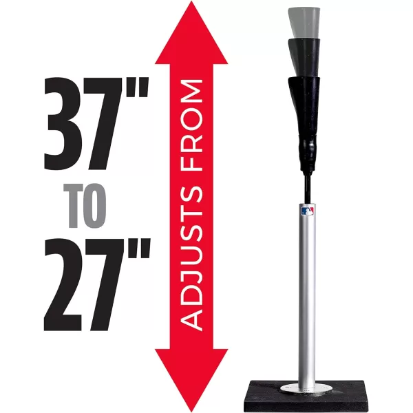 Franklin Sports Portable Batting Tee  Industrial Grade Adjustable Baseball and Softball Hitting Tee  Weighted Base For Stability  Portable Tee For Practice Anywhere