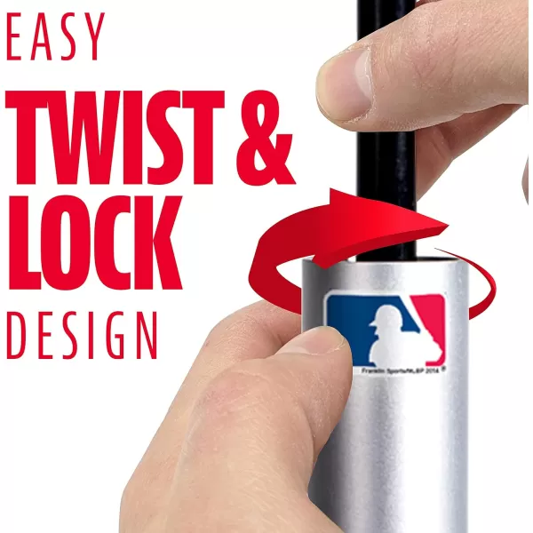 Franklin Sports Portable Batting Tee  Industrial Grade Adjustable Baseball and Softball Hitting Tee  Weighted Base For Stability  Portable Tee For Practice Anywhere