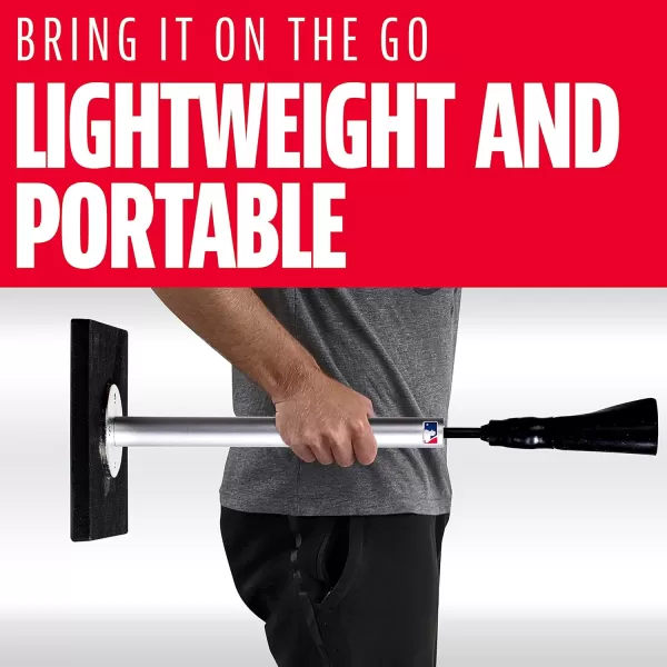 Franklin Sports Portable Batting Tee  Industrial Grade Adjustable Baseball and Softball Hitting Tee  Weighted Base For Stability  Portable Tee For Practice Anywhere