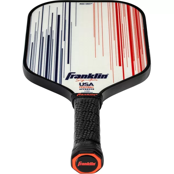 Franklin Sports Pro Pickleball Paddles  Signature Series Pro Pickleball Paddle with MaxGrit Surface  USA Pickleball USAPA Approved Tournament Pickleball Paddles  13mm  16mm Polypropylene CoresPro Player  White