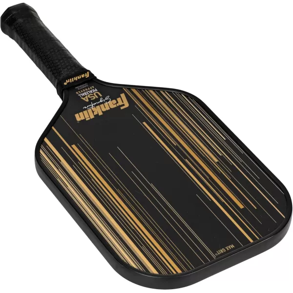 Franklin Sports Pro Pickleball Paddles  Signature Series Pro Pickleball Paddle with MaxGrit Surface  USA Pickleball USAPA Approved Tournament Pickleball Paddles  13mm  16mm Polypropylene CoresBlackGold