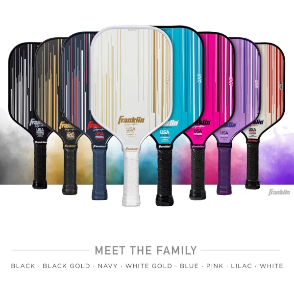 Franklin Sports Pro Pickleball Paddles  Signature Series Pro Pickleball Paddle with MaxGrit Surface  USA Pickleball USAPA Approved Tournament Pickleball Paddles  13mm  16mm Polypropylene CoresLilac