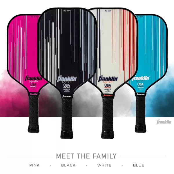 Franklin Sports Pro Pickleball Paddles  Signature Series Pro Pickleball Paddle with MaxGrit Surface  USA Pickleball USAPA Approved Tournament Pickleball Paddles  13mm  16mm Polypropylene CoresPro Player  White