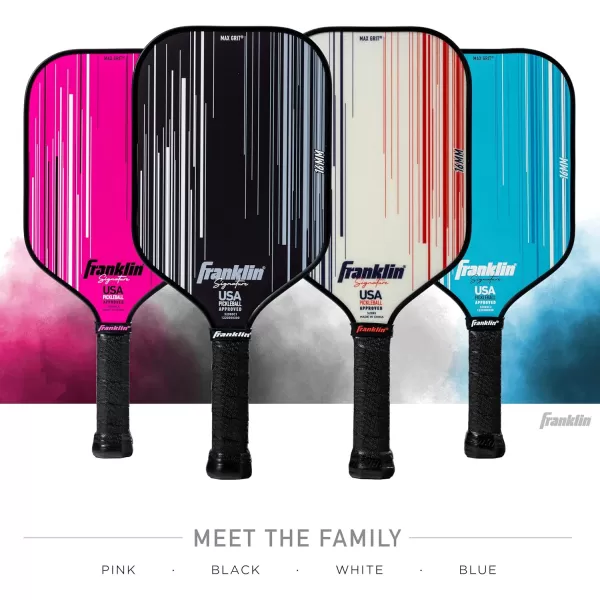Franklin Sports Pro Pickleball Paddles  Signature Series Pro Pickleball Paddle with MaxGrit Surface  USA Pickleball USAPA Approved Tournament Pickleball Paddles  13mm  16mm Polypropylene CoresBlackGold