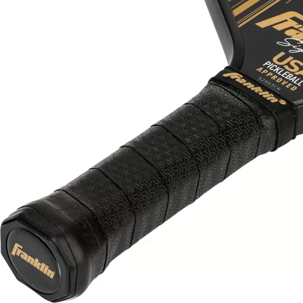 Franklin Sports Pro Pickleball Paddles  Signature Series Pro Pickleball Paddle with MaxGrit Surface  USA Pickleball USAPA Approved Tournament Pickleball Paddles  13mm  16mm Polypropylene CoresBlackGold
