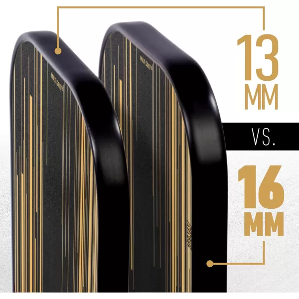 Franklin Sports Pro Pickleball Paddles  Signature Series Pro Pickleball Paddle with MaxGrit Surface  USA Pickleball USAPA Approved Tournament Pickleball Paddles  13mm  16mm Polypropylene CoresBlackGold