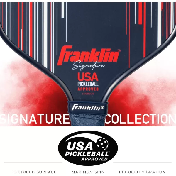 Franklin Sports Pro Pickleball Paddles  Signature Series Pro Pickleball Paddle with MaxGrit Surface  USA Pickleball USAPA Approved Tournament Pickleball Paddles  13mm  16mm Polypropylene CoresNavy