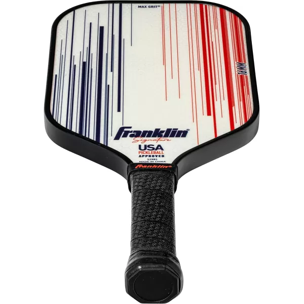 Franklin Sports Pro Pickleball Paddles  Signature Series Pro Pickleball Paddle with MaxGrit Surface  USA Pickleball USAPA Approved Tournament Pickleball Paddles  13mm  16mm Polypropylene CoresPro Player  White
