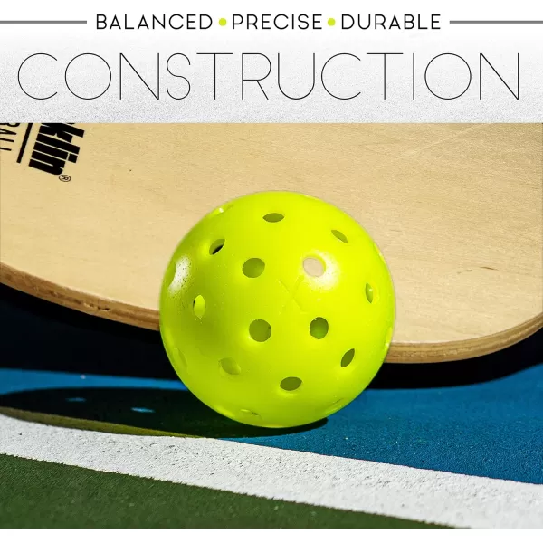 Franklin Sports Wooden Pickleball Paddle and X40 Pickleball Set  Includes 4 Wooden Paddles and 4 pickleballs  USA Pickleball Approved X40 Balls