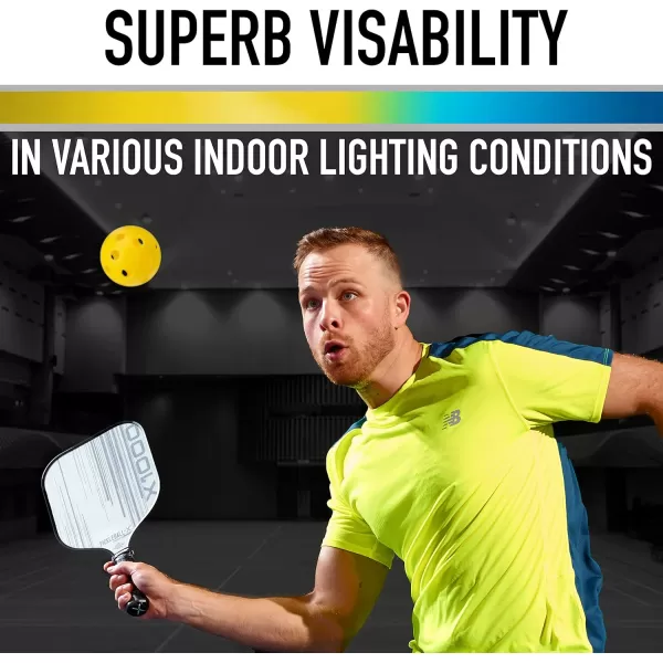 Franklin Sports X26 Indoor Pickleballs  Indoor Court Pickleball Balls  3 Pack 12 Pack  Bulk 100 Pack of Pickleballs  USA Pickleball USAPA Approved Tournament Pickleballs  Multiple ColorsYellow