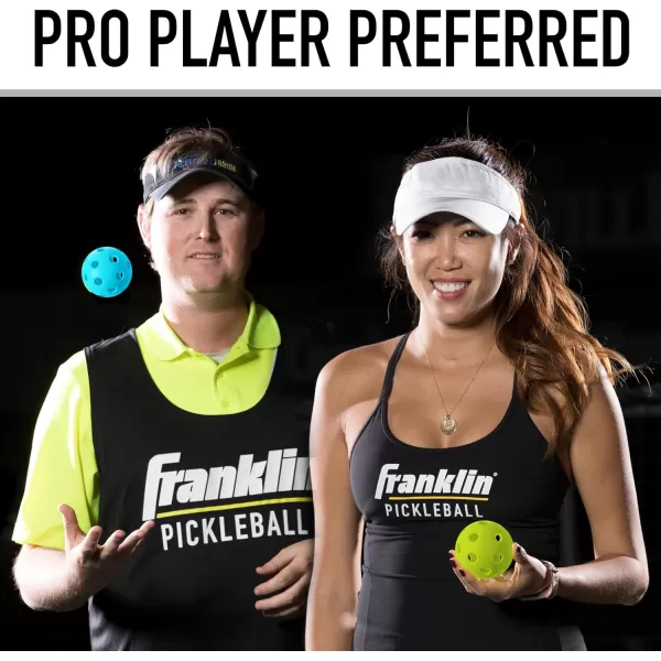 Franklin Sports X26 Indoor Pickleballs  Indoor Court Pickleball Balls  3 Pack 12 Pack  Bulk 100 Pack of Pickleballs  USA Pickleball USAPA Approved Tournament Pickleballs  Multiple ColorsLime Green