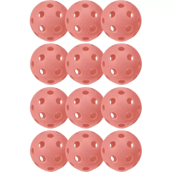Franklin Sports X26 Indoor Pickleballs  Indoor Court Pickleball Balls  3 Pack 12 Pack  Bulk 100 Pack of Pickleballs  USA Pickleball USAPA Approved Tournament Pickleballs  Multiple ColorsPeach