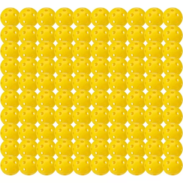 Franklin Sports X26 Indoor Pickleballs  Indoor Court Pickleball Balls  3 Pack 12 Pack  Bulk 100 Pack of Pickleballs  USA Pickleball USAPA Approved Tournament Pickleballs  Multiple ColorsYellow