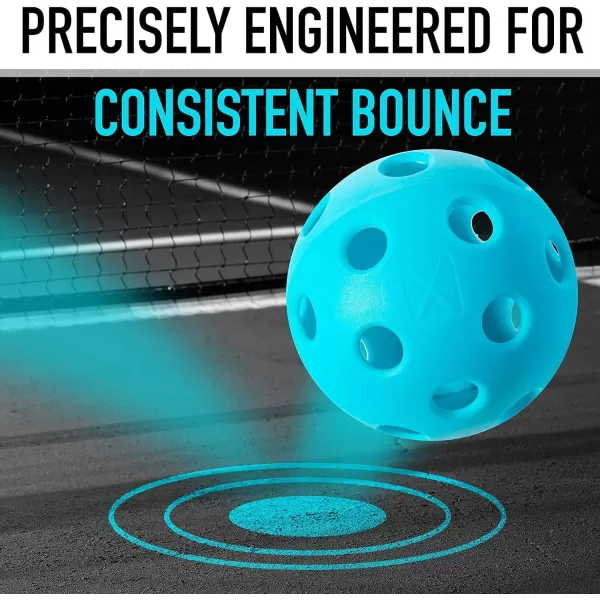 Franklin Sports X26 Indoor Pickleballs  Indoor Court Pickleball Balls  3 Pack 12 Pack  Bulk 100 Pack of Pickleballs  USA Pickleball USAPA Approved Tournament Pickleballs  Multiple ColorsBlue