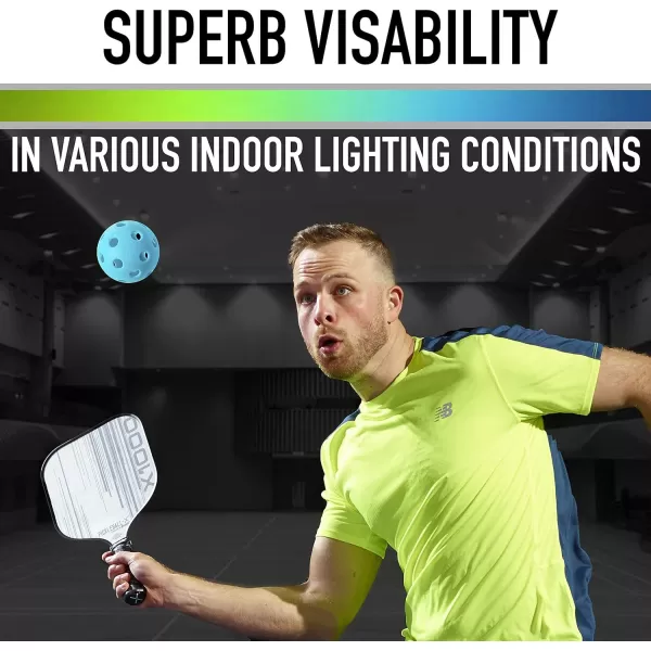 Franklin Sports X26 Indoor Pickleballs  Indoor Court Pickleball Balls  3 Pack 12 Pack  Bulk 100 Pack of Pickleballs  USA Pickleball USAPA Approved Tournament Pickleballs  Multiple ColorsBlue
