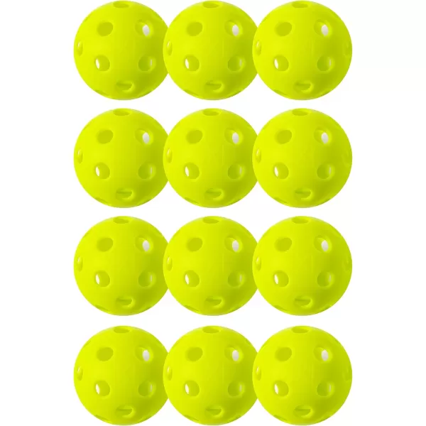 Franklin Sports X26 Indoor Pickleballs  Indoor Court Pickleball Balls  3 Pack 12 Pack  Bulk 100 Pack of Pickleballs  USA Pickleball USAPA Approved Tournament Pickleballs  Multiple ColorsLime Green