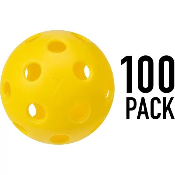 Franklin Sports X26 Indoor Pickleballs  Indoor Court Pickleball Balls  3 Pack 12 Pack  Bulk 100 Pack of Pickleballs  USA Pickleball USAPA Approved Tournament Pickleballs  Multiple ColorsYellow