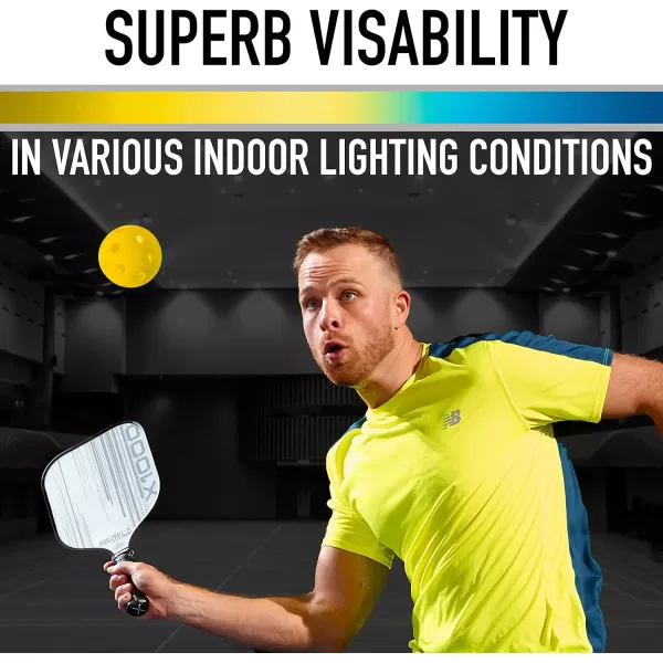 Franklin Sports X26 Indoor Pickleballs  Indoor Court Pickleball Balls  3 Pack 12 Pack  Bulk 100 Pack of Pickleballs  USA Pickleball USAPA Approved Tournament Pickleballs  Multiple ColorsYellow