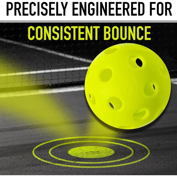 Franklin Sports X26 Indoor Pickleballs  Indoor Court Pickleball Balls  3 Pack 12 Pack  Bulk 100 Pack of Pickleballs  USA Pickleball USAPA Approved Tournament Pickleballs  Multiple ColorsLime Green