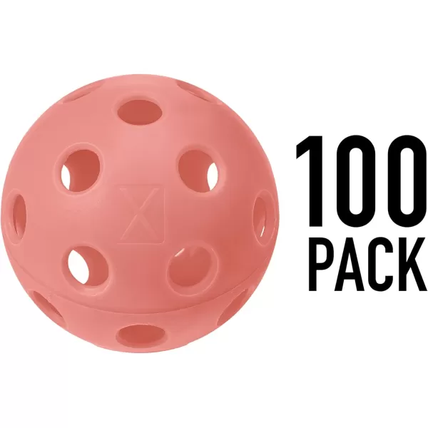 Franklin Sports X26 Indoor Pickleballs  Indoor Court Pickleball Balls  3 Pack 12 Pack  Bulk 100 Pack of Pickleballs  USA Pickleball USAPA Approved Tournament Pickleballs  Multiple ColorsPeach