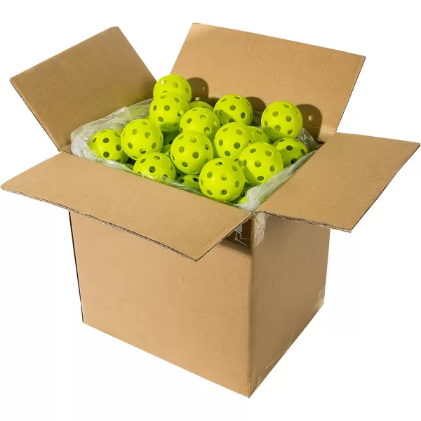 Franklin Sports X26 Indoor Pickleballs  Indoor Court Pickleball Balls  3 Pack 12 Pack  Bulk 100 Pack of Pickleballs  USA Pickleball USAPA Approved Tournament Pickleballs  Multiple ColorsLime Green