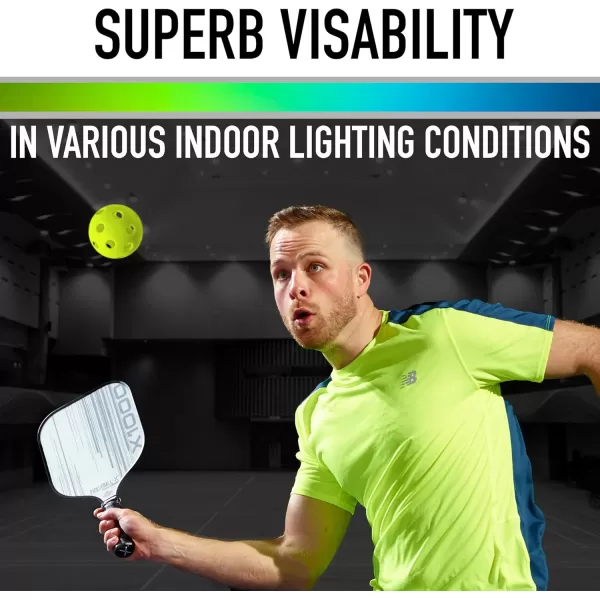 Franklin Sports X26 Indoor Pickleballs  Indoor Court Pickleball Balls  3 Pack 12 Pack  Bulk 100 Pack of Pickleballs  USA Pickleball USAPA Approved Tournament Pickleballs  Multiple ColorsLime Green